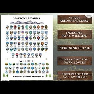 National park scratch off map of United States(silver scratch off)New in package